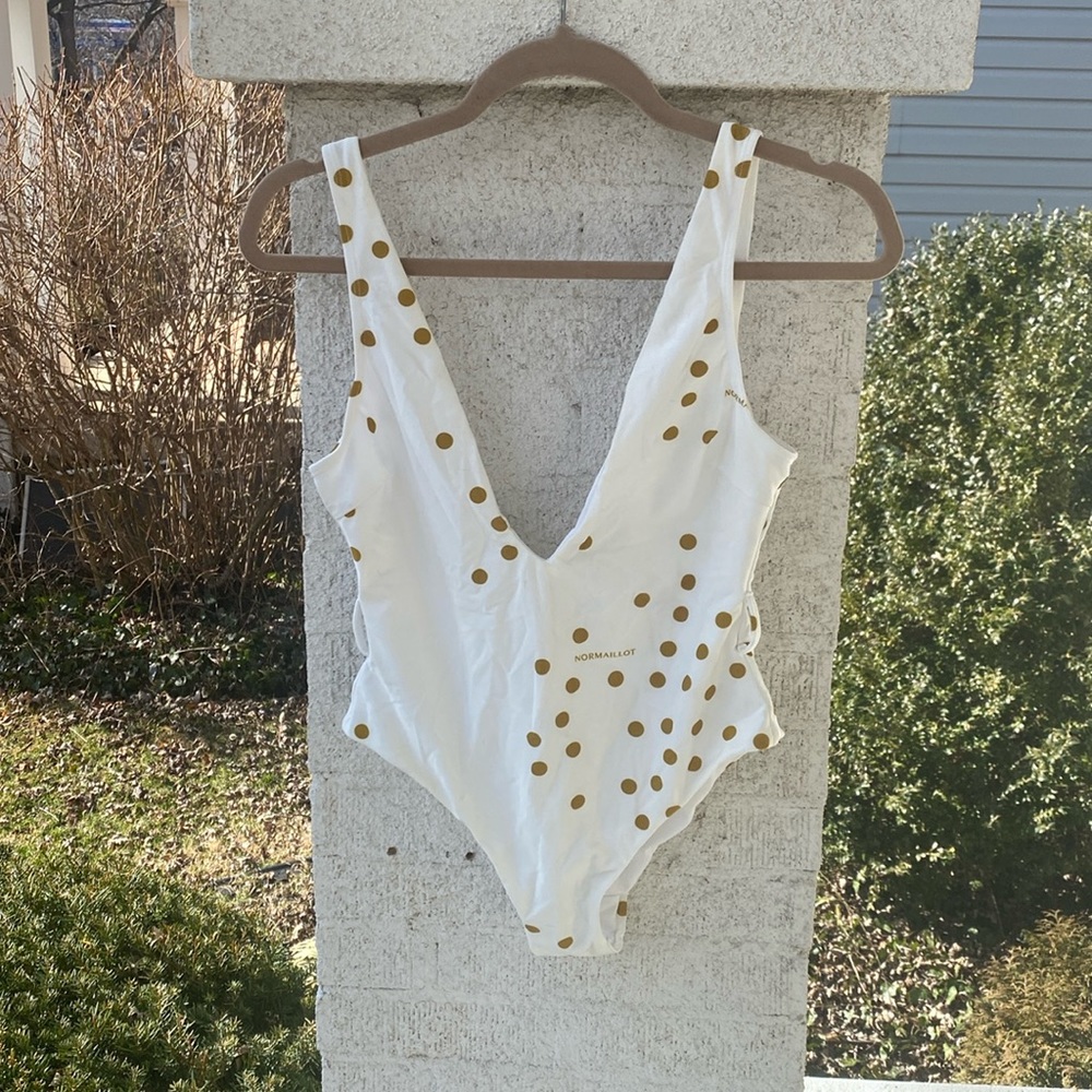 Normaillot Bossy polka dot print one piece swimsuit